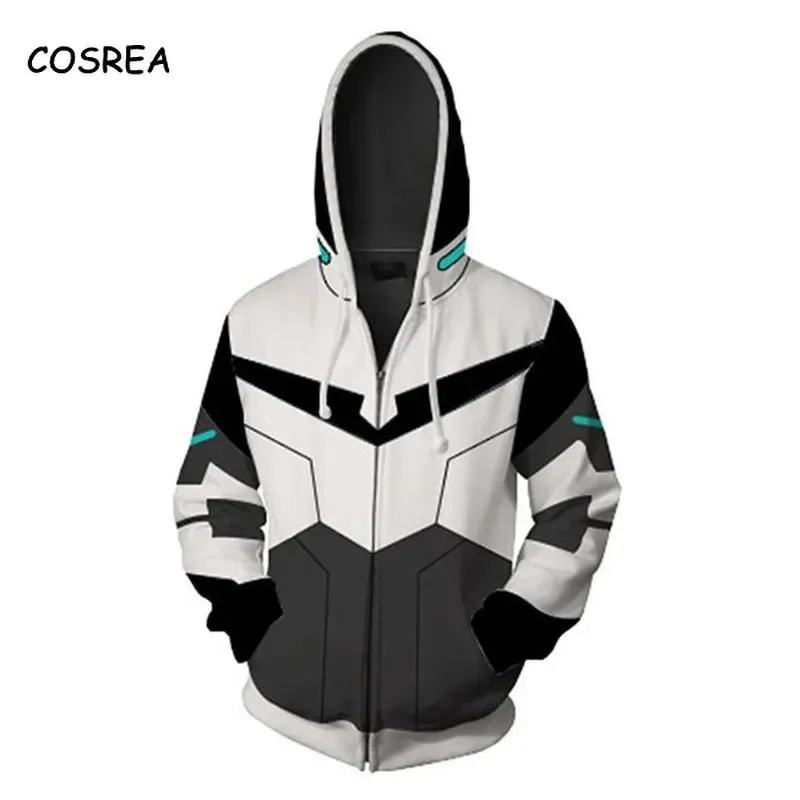Voltron felpa con cappuccio corta crop top sportivo Shiro/tl/hunk/Pidge/felpe a maniche lunghe cardigan costume cosplay
