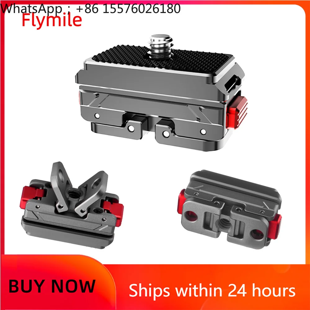 Flymile Quick Release Base Adapter for Insta360 X5/X4/Ace Pro 2 Accessories Metal Extensions Bracket Mount Plate Base