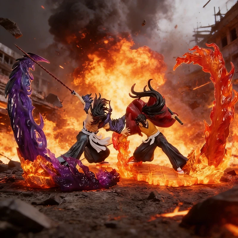 

Chengshi Model Demon Slayer GK Kokushibou Yoriichi Tsugikuni LED Light Up Battle Anime Statue Desktop Decor Collectible Figurine