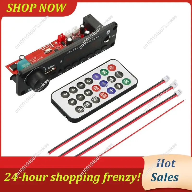 Diskon Besar Papan Dekoder Pemutar MP3 Bluetooth 5.0 2X 25W Papan Dekoder Bluetooth untuk Pemutaran Audio Mobil dengan Layar Warna