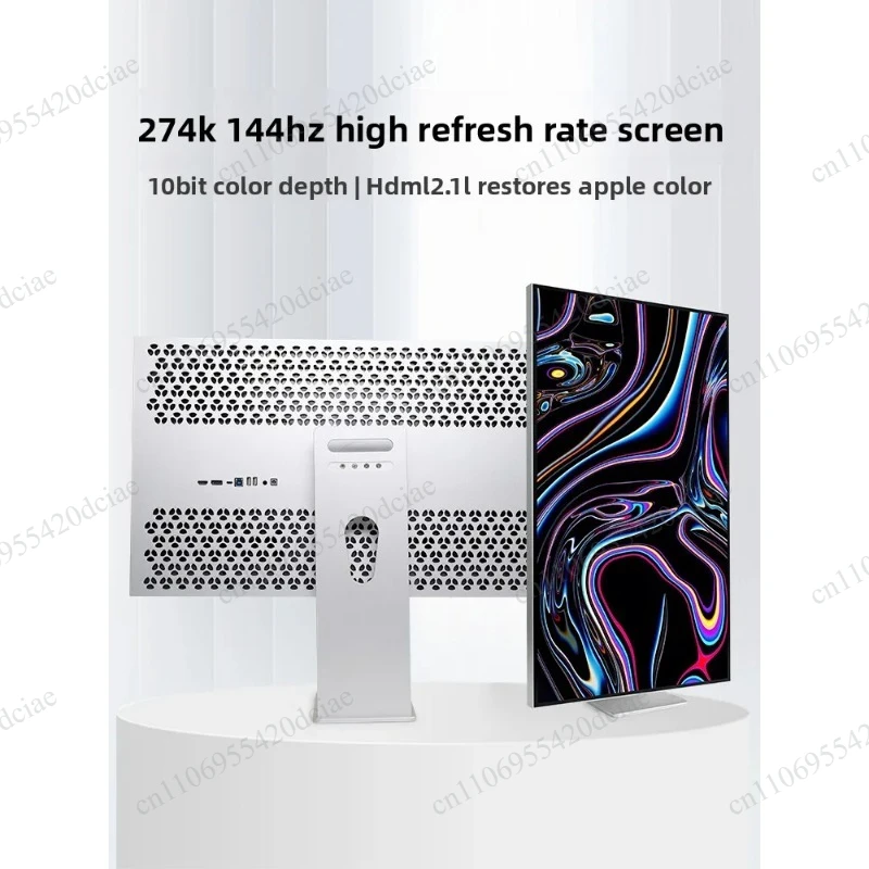 Computer external vertical screen Typec, 27 inch 4K144Hz display, high-definition IPS mirror design without borders