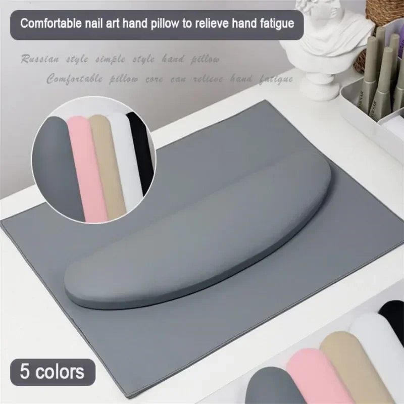 

New 1 Set PU Leather Curved Arm Rests Nail Hand Pillow Set Rest Pillow Arm Rest Cushion Holder Nail Art Stand Manicure Tools