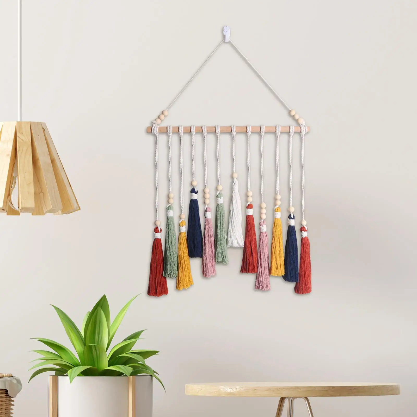 Macrame Wall Hanging Tapestry Bohemian Wall Decor Cotton Thread Tassel for Birthday Gift