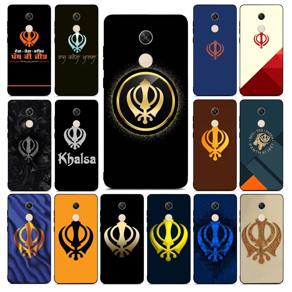 S-Sikh K-Khanda S-Sikhism Phone Case For Redmi Note 4 X 5 A 6 7 8 T 9 9S 10 11 11S 11Epro Poco M3 Pro