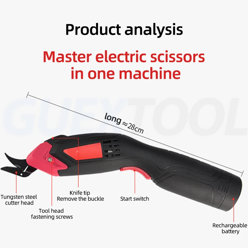 Electric Scissors Cloth Cutting Handheld Multi functional Small Cutting Machine Clothing Fabric Leather Trimming Cutting Machine