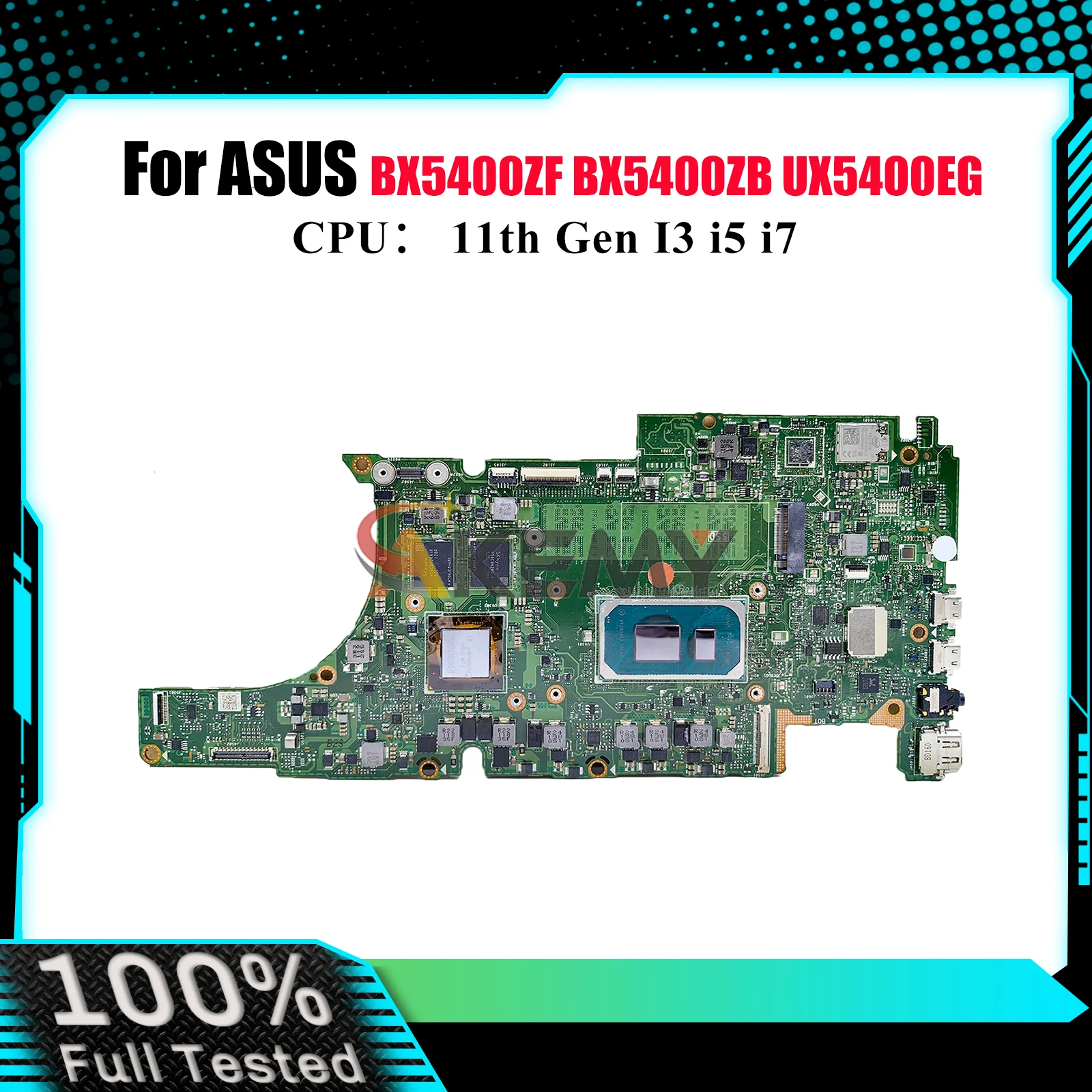 

UX5400EG Laptop Motherboard For ASUS BX5400ZB P5400ZB RX5400ZF RX5400ZF RX5400ZB UX5400 BX5400ZF Mainboard W/ 11th Gen I3 i5 i7
