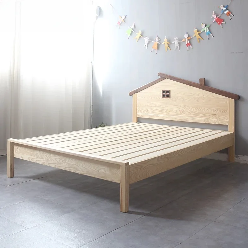 Ash wood solid wood children's bed custom environmentally friendly bedroom furniture