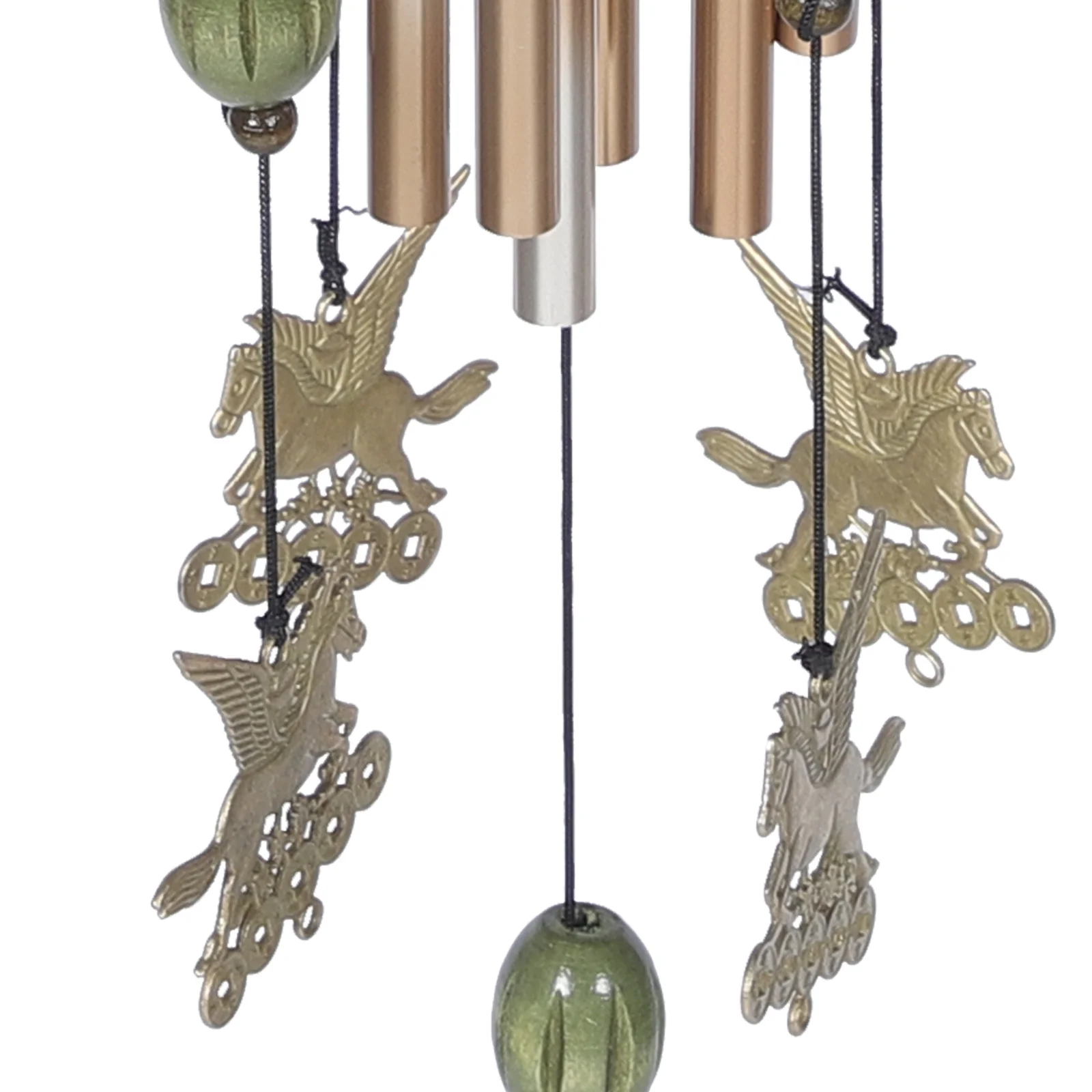 

Creative 8 Tube Wind Chime with Solid Wood Top and Aluminum Tubes Wind Bell Ornament for Home Bedroom Garden Decoration Memorial