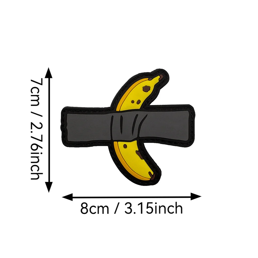 Parche táctico PVC 3D plátano con gancho y bucle para chaleco