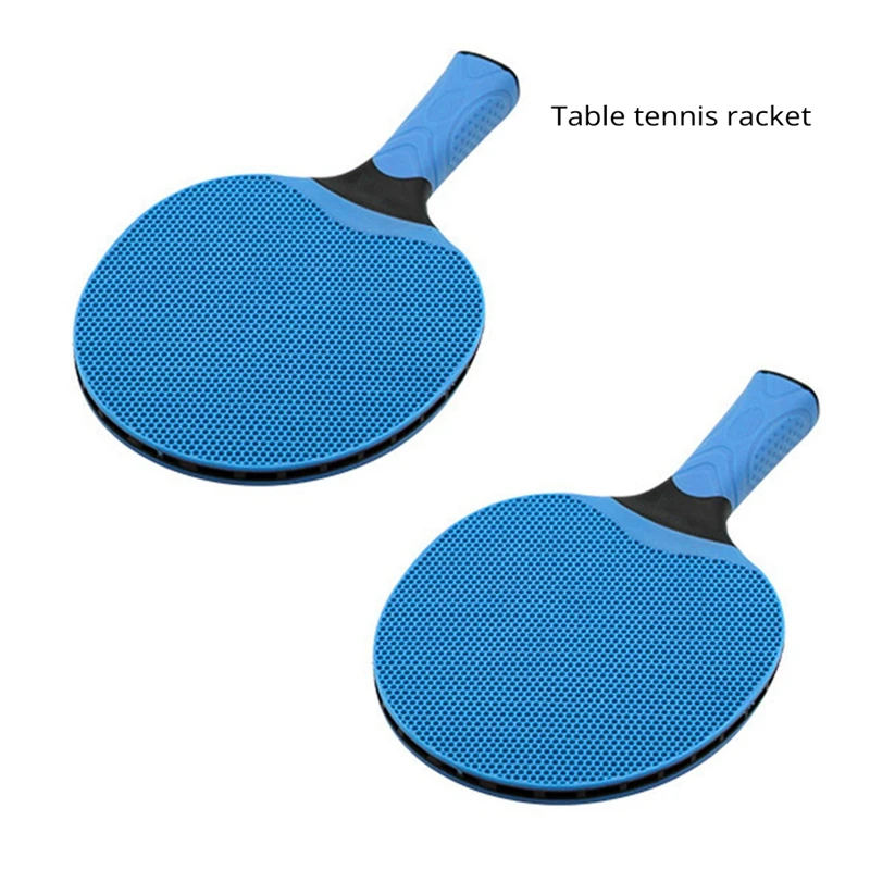 Sports Goods Silicone Multi-Color Table Tennis Rackets Suitable for Beginners in Training and Competition Blue-ABWY