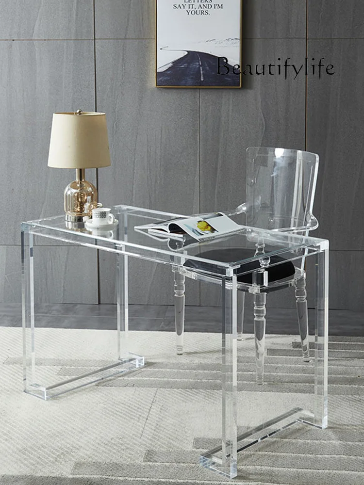 

Acrylic Transparent Table Simple Modern Light Luxury Balcony Desk Glass Entrance Stage