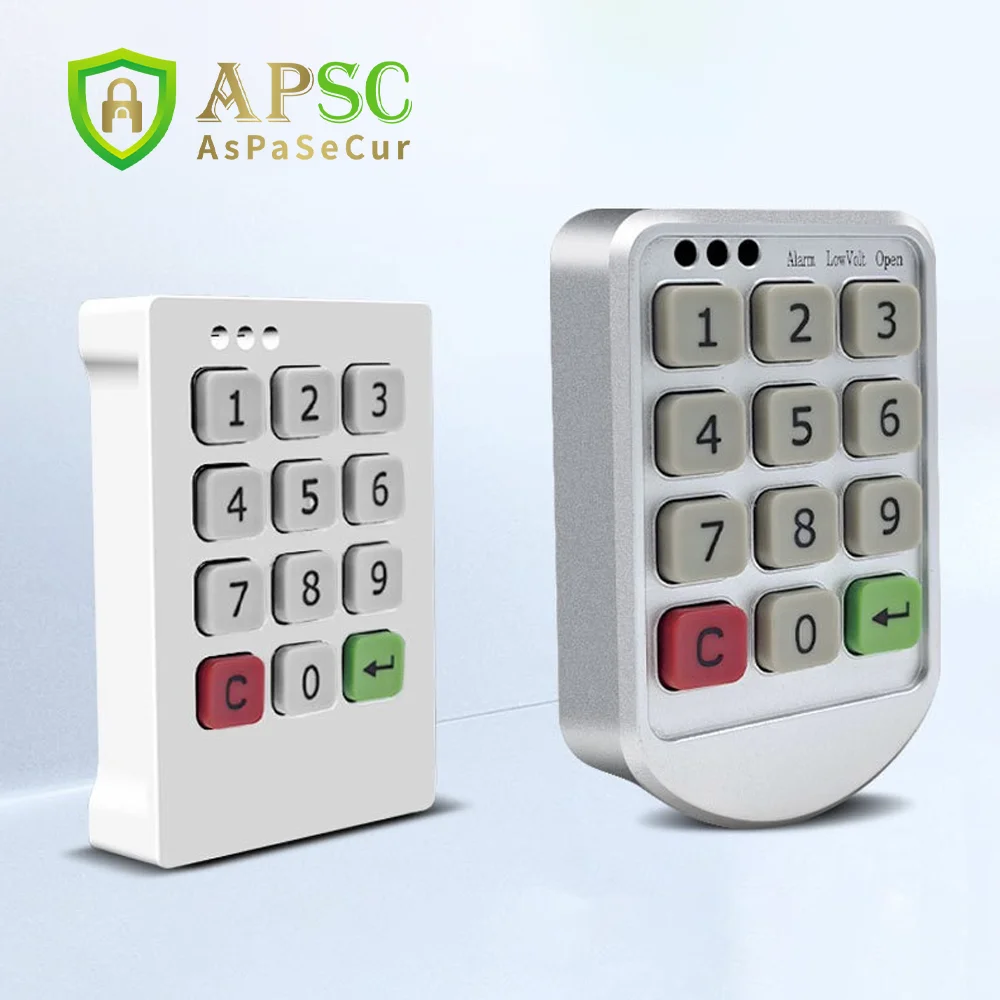APSC Smart Cabinet Lock Digital Keypad Cabinet Lock with Type-C Emergency Charging Port Electronic Lock Public/Private Dual Mode