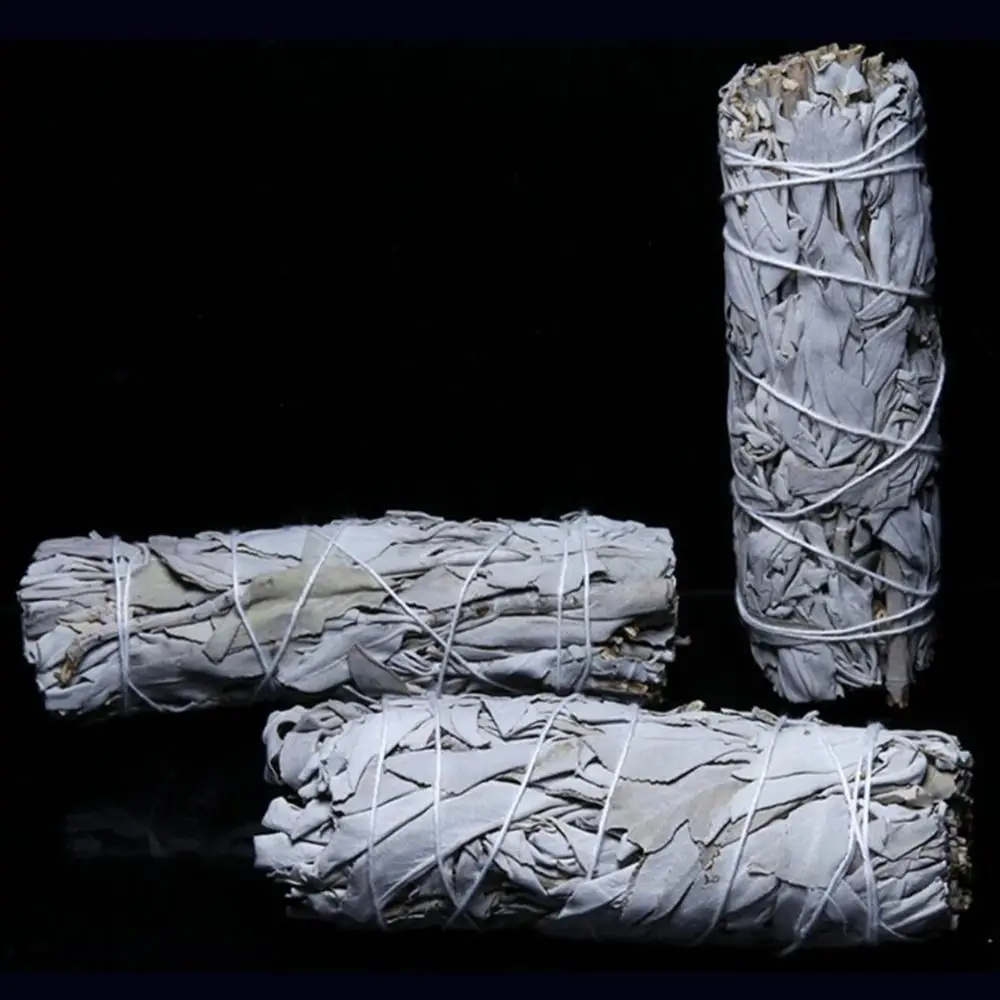 10cm White Sage Bundle Portable Multifunctional California Smudge Stick Wand Natural Practical Energy Cleansing Bundles