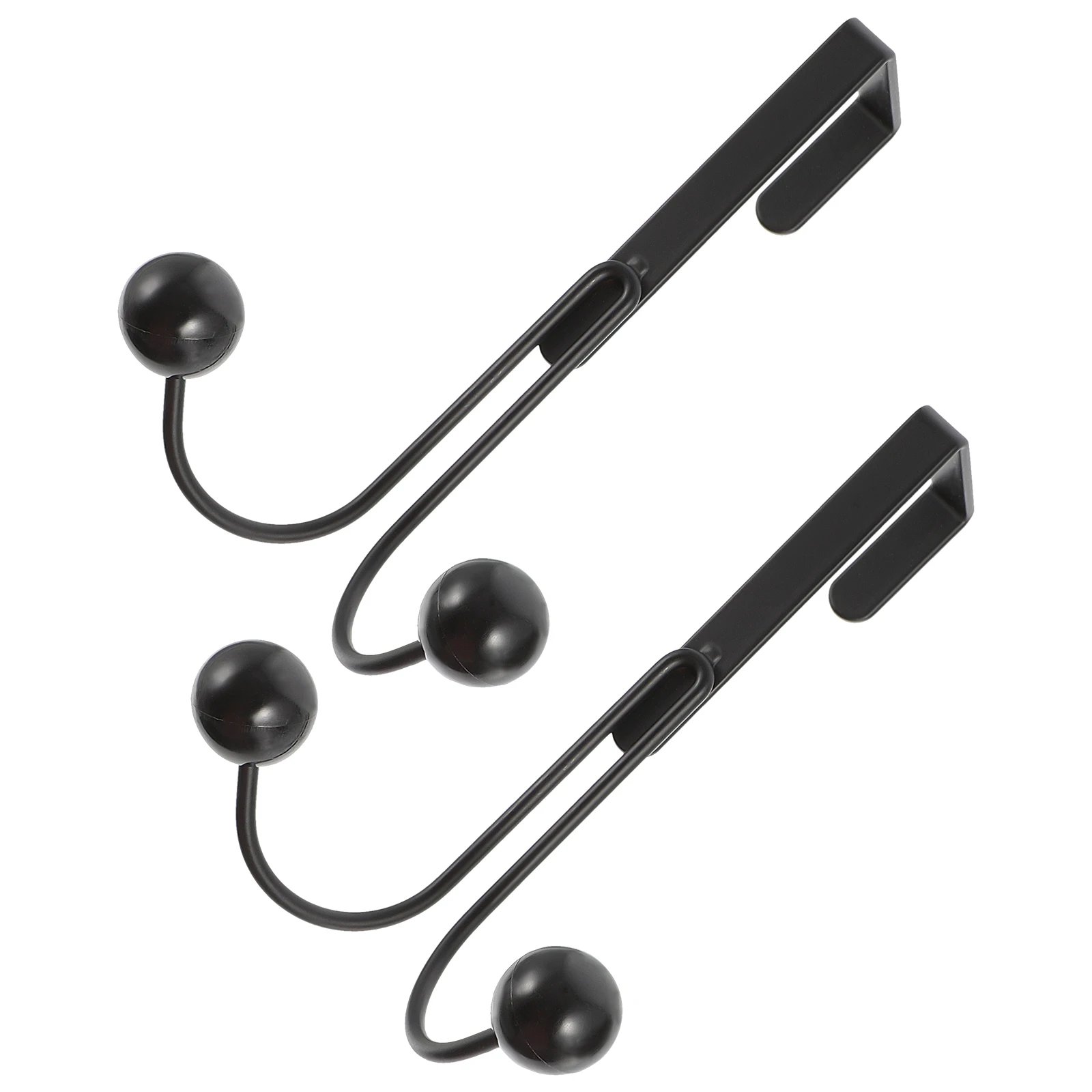 

2Pcs Door Hooks Black Coat Hangers Multipurpose Punch Free Hooks Wall Mountable Bedroom Living Room Space Saving Durability