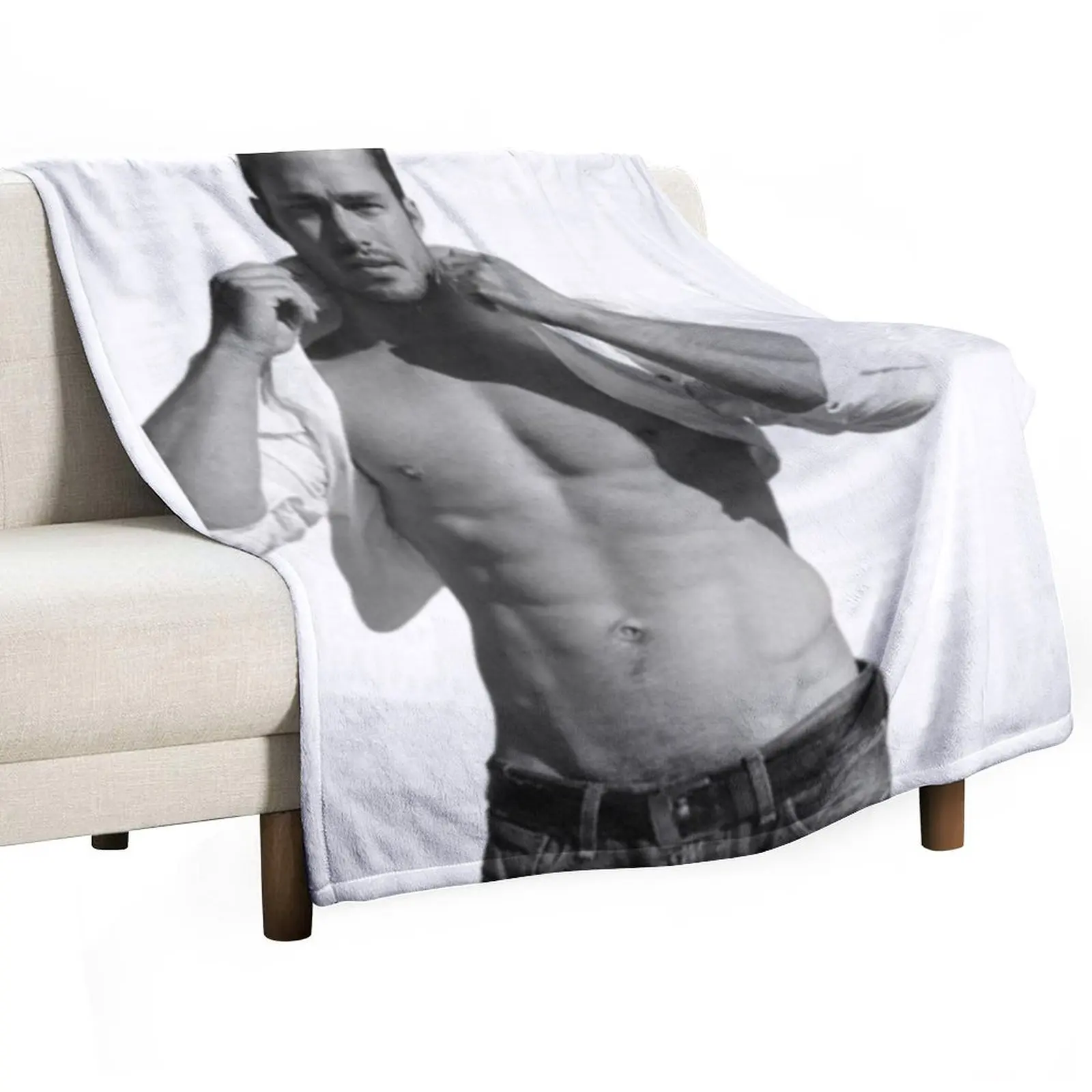 Taylor Kinney - Chicago Fire Throw Blanket blankets and throws Flannel Fabric Blankets