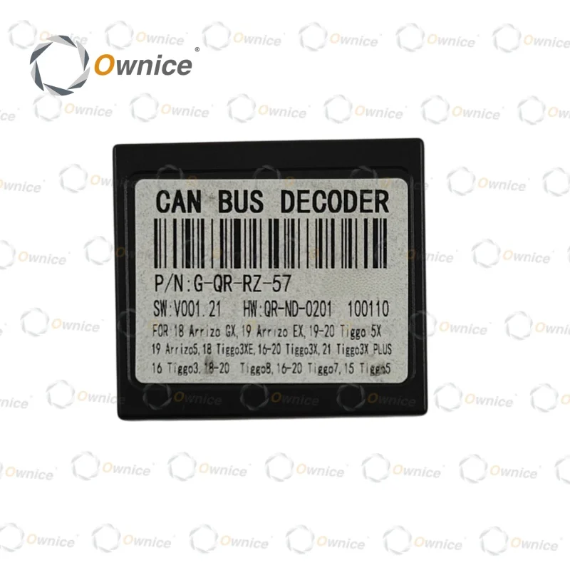 Ownice Raise Soft 20 Pin G-QR-RZ-57 Canbus Box For Chery Tiggo 3 4 5 7 8 Arrizo 2015 - 2023 Multimedia Player Car Radio dvd play