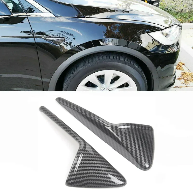 Side Camera Cover for Tesla Model 3 Y Carbon Fiber ABS Wing Fender Protection Sticker Modification Decor Accessories 2021-2023