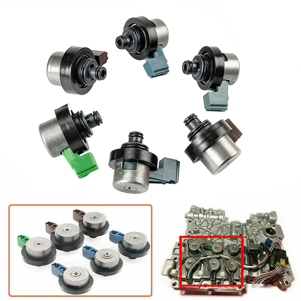 6PCS 4EAT Transmission Solenoids Kit for Subaru Forester 2.5 Outback 31939-AA191 31939AA150