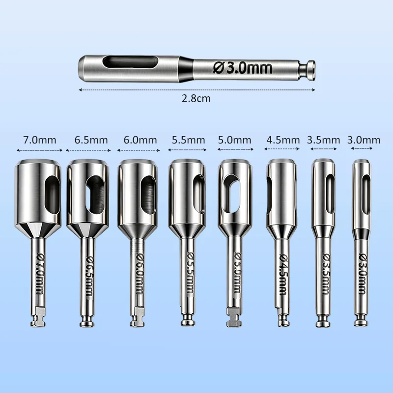 1Pcs Dental Implant Tissue Punch Stainless Steel Gingival Ring Cutter Drill for Low Speed Handpiece Dentistry Surgical Tools