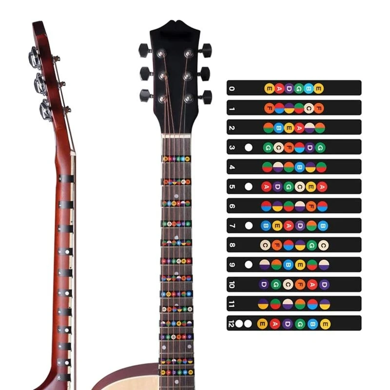 Guitar Fingerboard Stickers Fingerboard Decals Frets Map Neck Notes Beginner Trainer Practice Music for Theory - Image 6