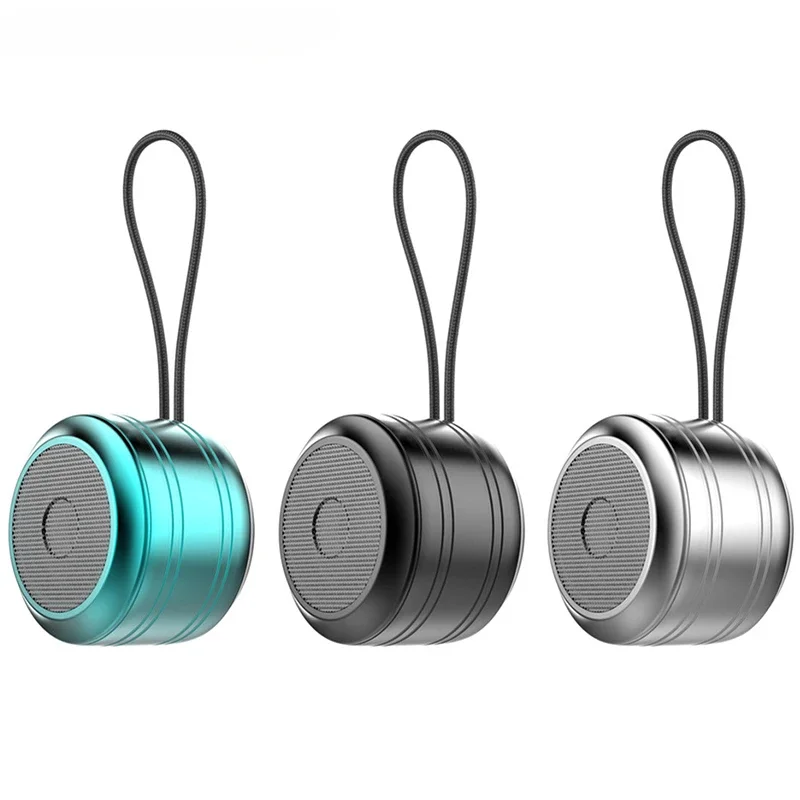 블루투스 무선 스피커 미니 스트랩 360 ° 파티 사운드바를 위한 서라운드 스테레오 강력한 베이스 야외 휴대용 서브우퍼