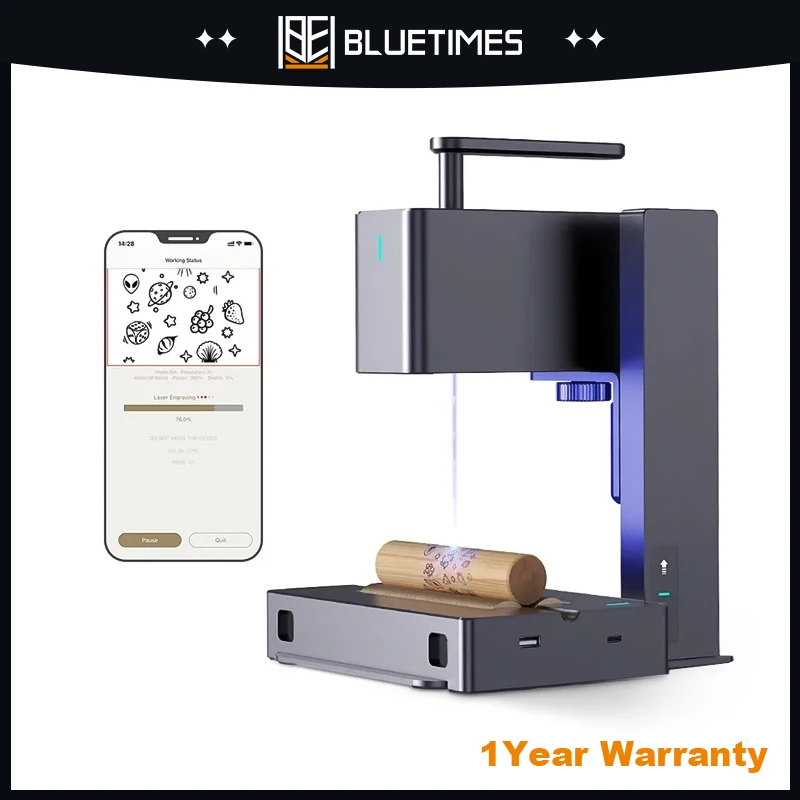 

Bluetimes 450nm Laser Engraver Portable Handheld MINI Engraver Machine For Cutting Wood Metal Leather LOGO Mark LP2