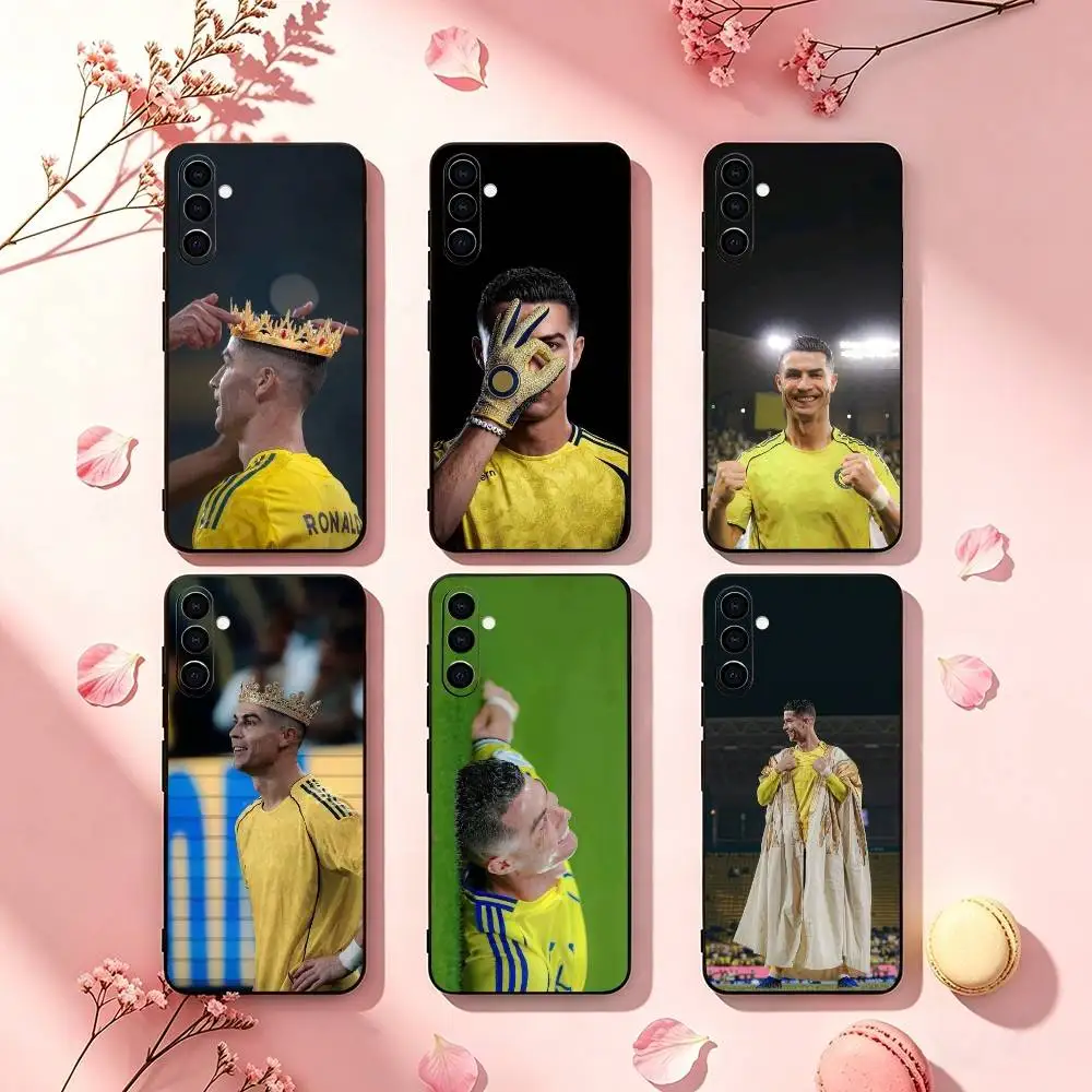 CR7 Ronaldo Hot Selling Football Phone Case Black Silicone Soft For Samsung Galaxy A73,A72,A71,A70,A53,A52,A51