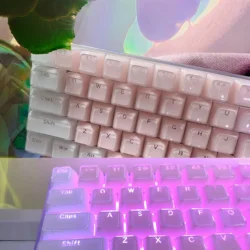 Doorschijnende Keycaps Roze 135 Toetsen Mechanisch Toetsenbord voor Alice Layout MDA voor 64/68/84/104/108 Keycaps DIY Jelly Crystal 6.25u