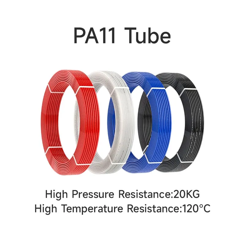 Nylon Tube PA Pneumatic Hose Compressor Hose Air Oil PA11 Pipe 4mm 6mm 8mm 10mm 12mm Pipe Hose high pressure resistance 20kg