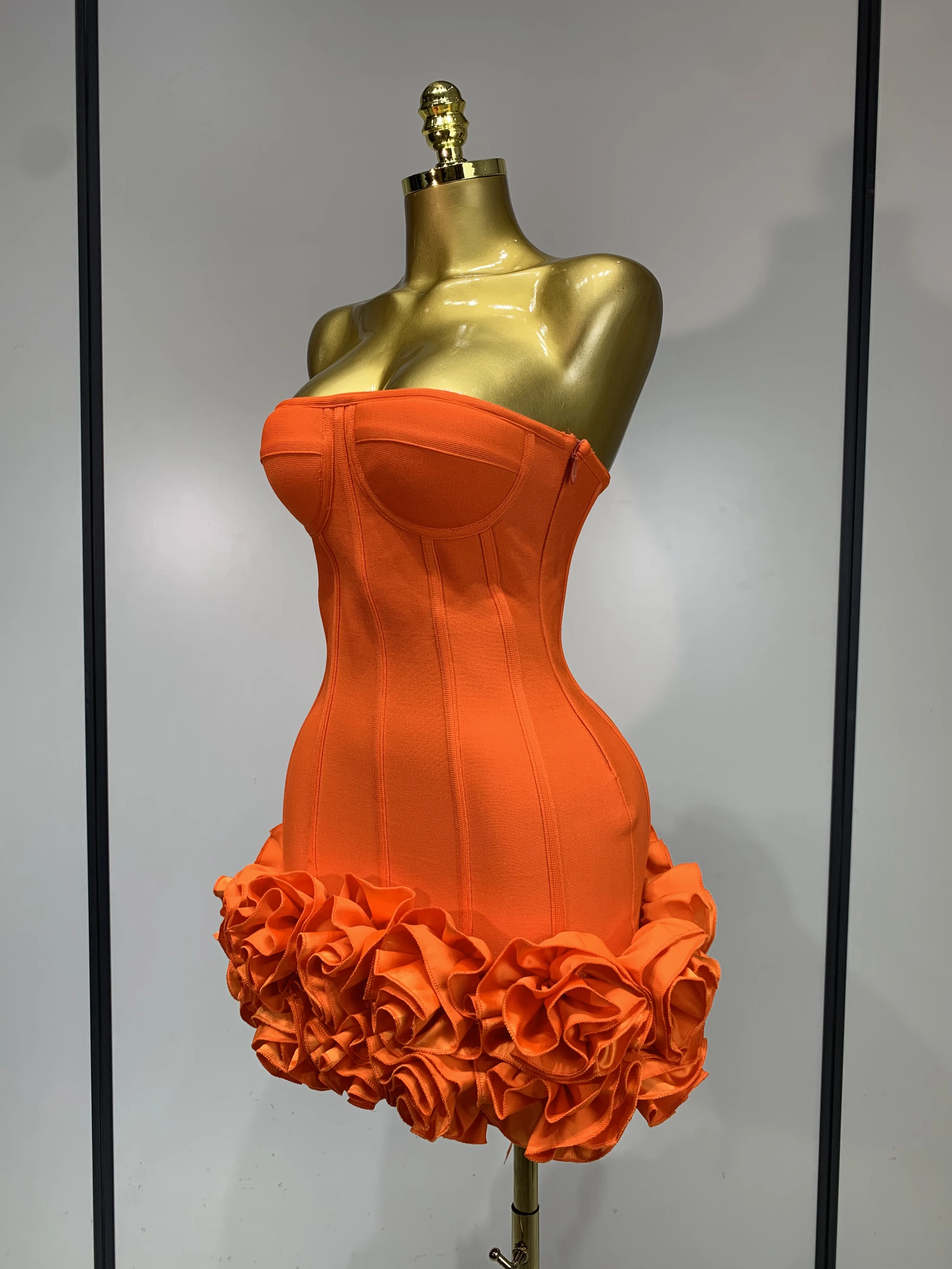 Women Sexy Strapless Backless Flower Embellished Mini Bandage Dress Bodycon Celebrity Party Cocktail Evening Party Club Dresses 214 S2bdfa9a58ace40f5ba7004b6fef04316w