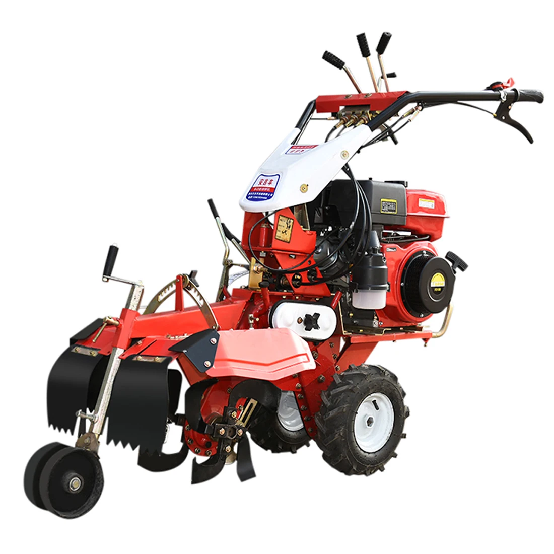 New type micro tiller/cultivator/ditching machine/small agricultural deep ditch four wheel drive multifunctional soil cultivator