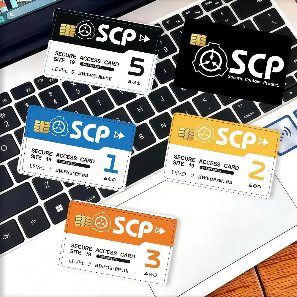 Fashion print S-SCP Foundation level5 Credit Card Decorative Card Stickers Suitable For Bank Cards Metro Transit Anti-scratch