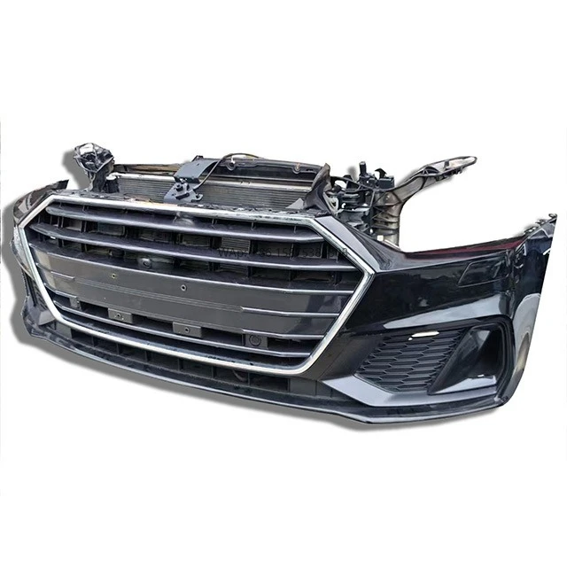 

For A7 2019-2022 Complete Front Bumper with Parking Sensing Center Grille Radiator Fan High Quality Front Body Kit