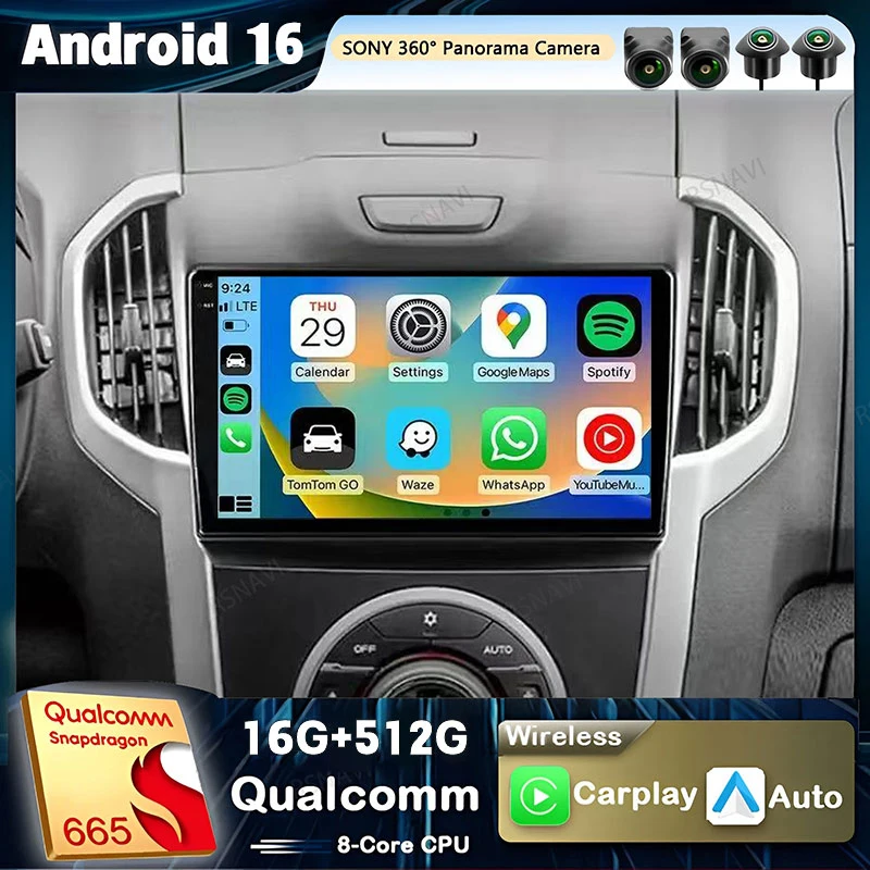 Android 16 Carplay For Chevrolet Holden S10 TRAILBLAZER COLORADO ISUZU DMAX GPS Car Radio Audio Multimedia Player Stereo 2DIN