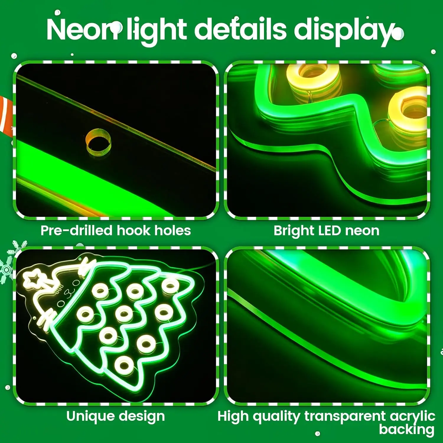 Christmas Tree LED Neon Sign USB Powered Neon Light for Home Bedroom Party Gaming Room Window Christmas Decoration Gift