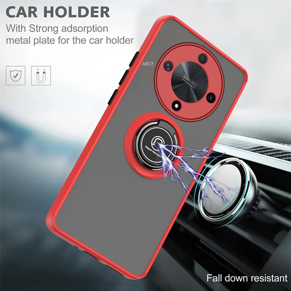 حافظة سيارة مغناطيسية مضادة للسقوط ومضادة للصدمات لهاتف Honor X5 X6 X7B X8B X9B Play30 Plus X30 Magic 4 50 6 Lite غطاء صلب متين