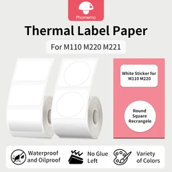 Phomemo Label Maker Paper M110 Label Adhesive Paper White Waterproof Thermal Sticker for M110 M221 M200 M220 Portable Printer