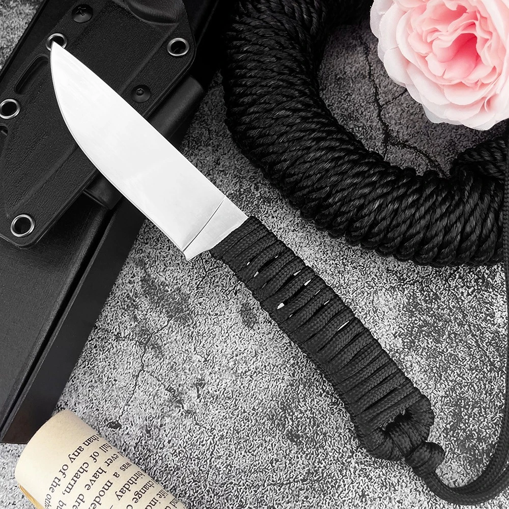 

Компактный нож с лезвием 440C для активного отдыха, с рукоятью из нейлонового шнура, для кемпинга, рыбалки, скалолазания