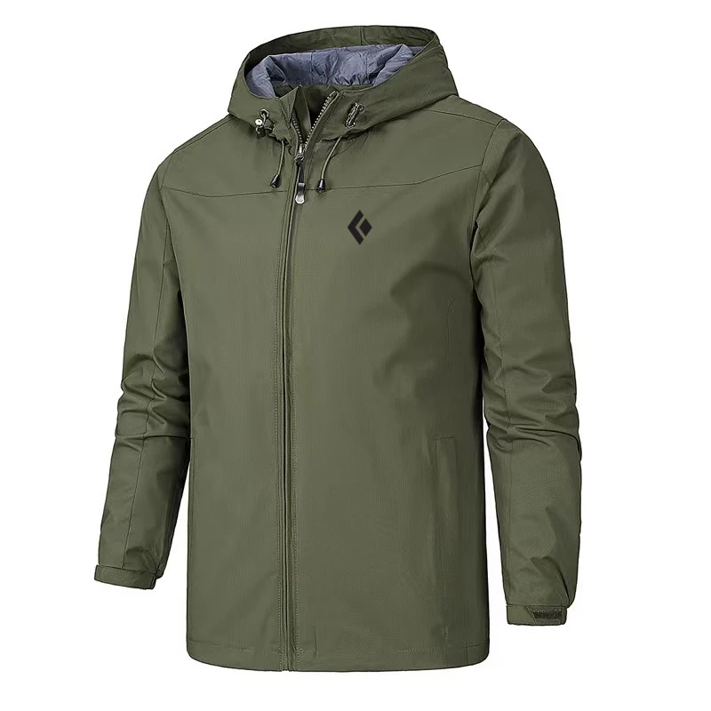 Men's Waterproof Windproof Hooded Jacket Outdoor Sports Casual Jacket Lightweight Fashion Coat for Hiking Running Travel Spring - Product Main Image