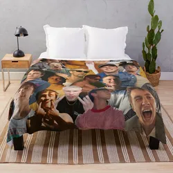 Drew Starkey collage Throw coperta thermal per viaggi idee regalo di san valentino coperte di peluche