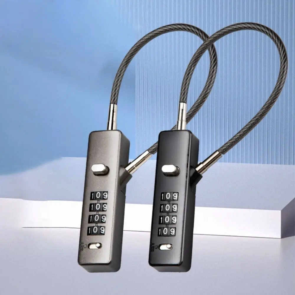 

4 Digit Combination Long Rope Cable Lock Resettable Code Anti-theft File Cabinet Padlock Soft Thickened Wire Password Lock