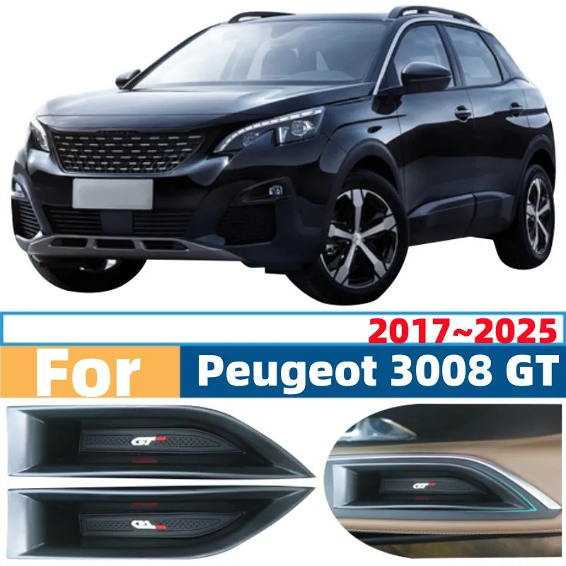 Für Peugeot 3008 GT 5008 2017 ~ 2019 Auto Vordertür Griff Lagerung Box Kleinigkeiten Aufräumen Tablett Organizer Tasche innen Zubehör