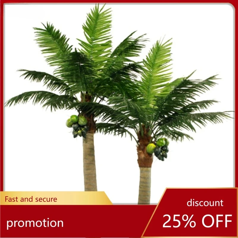 Simulated Coconut Tree Artificial Palm Tree Fiberglass Large Outdoor Landscaping Decoration