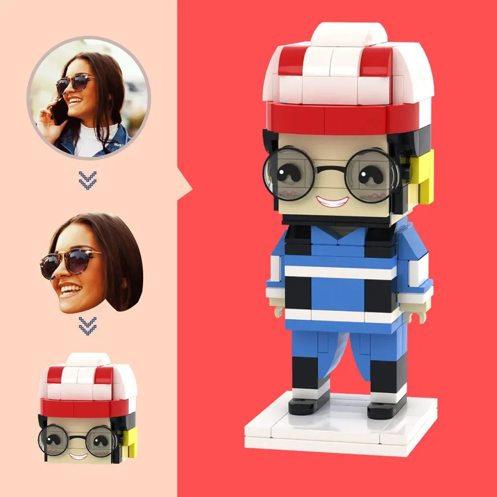 Character Brickfigures By Granules Photo, Durable Small Particle Blocks Model, Beautiful Artwork For Daily Gifting Needs.