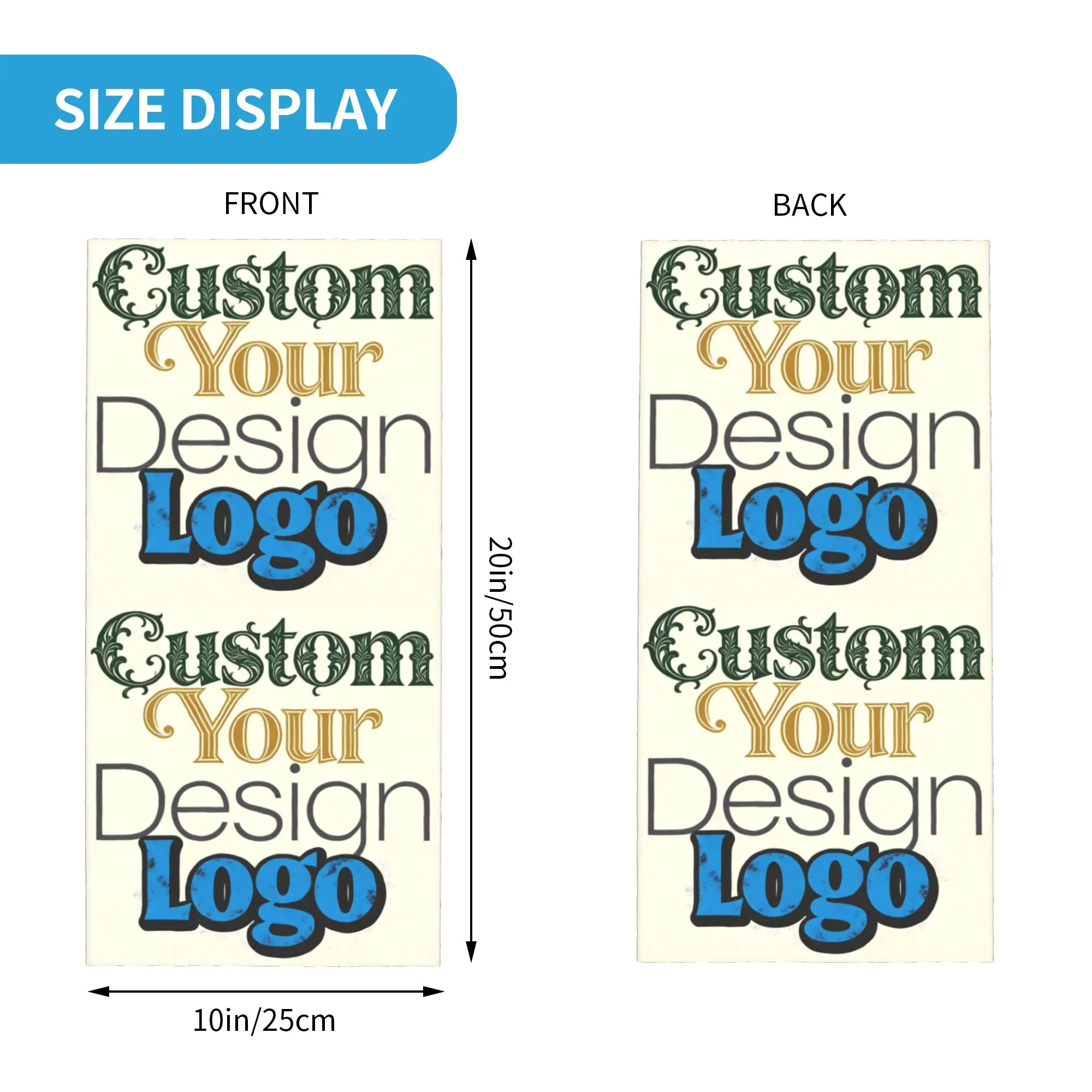 Custom Custom Customized   Your Design Logo Bandana Neck Warmer Winter Ski Hiking Scarf Gaiter Photo Name Printed Face Cover