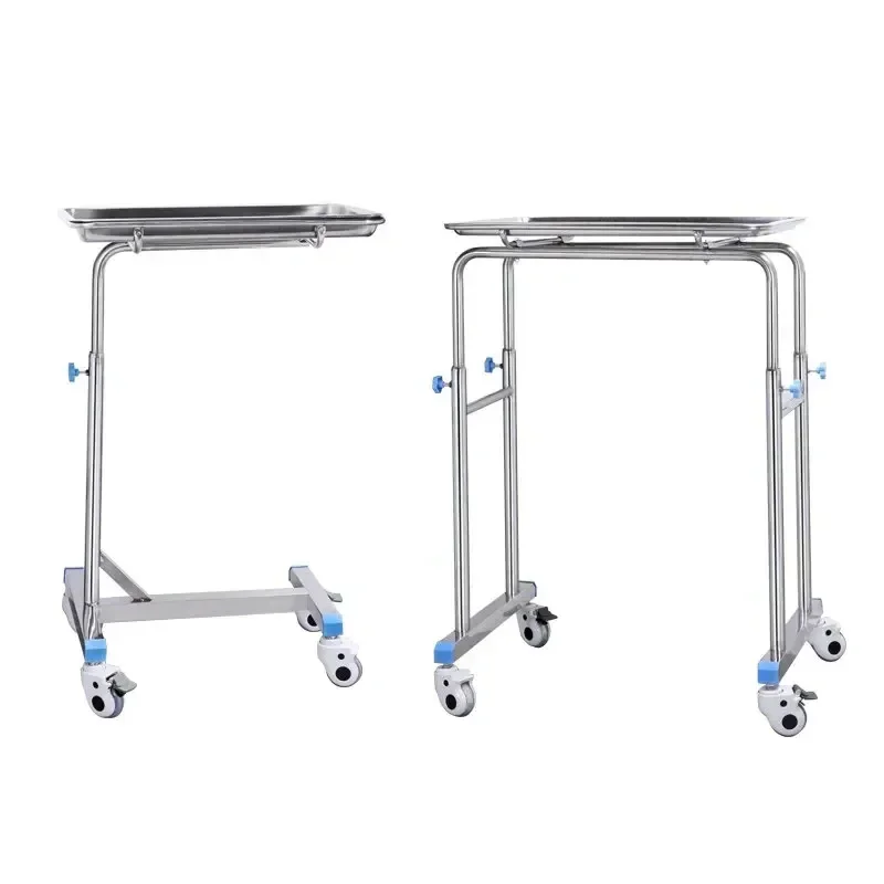 Thickened Stainless Steel Salon Trolley Medical Rack Barber Shop Hospital Surgery Trolley Beauty Salon Auxiliary Professional