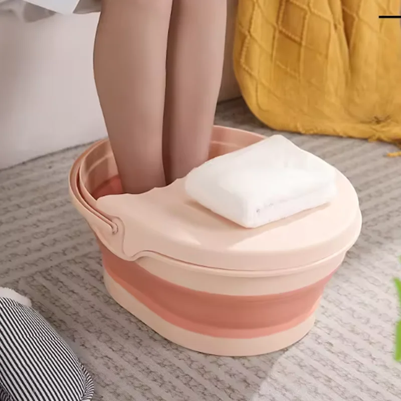 

Portable Folding Foot Soak Bathtub 15L/4 Gallon Collapsible Pedicure Soaking Spa Massage Basin Tub With Lid Handle