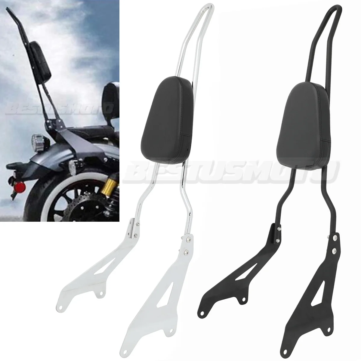 Motorcycle Passenger Backrest Sissy Bar For Yamaha V-Star Bolt XVS950 XV950 2014 2015 2016 2017 2018 2019 2020 2021 2022 2023