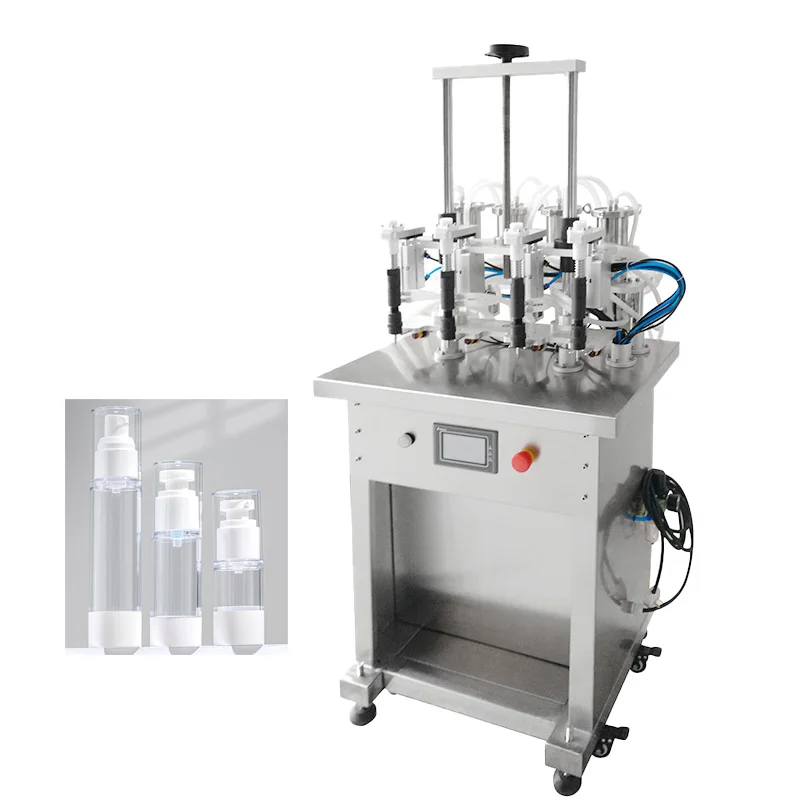 Semi-automatic Vacuum Emulsion Filling Machine,4 Heads Cosmetics Perfume Filling Machine Filling Equipment