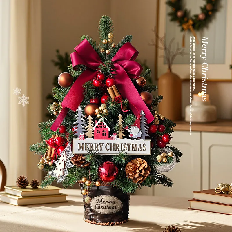 Ins Style Mini Christmas Ornaments Small Decor Pendants For Desktop Window Xmas Tree Household Holiday Scene Arrangement